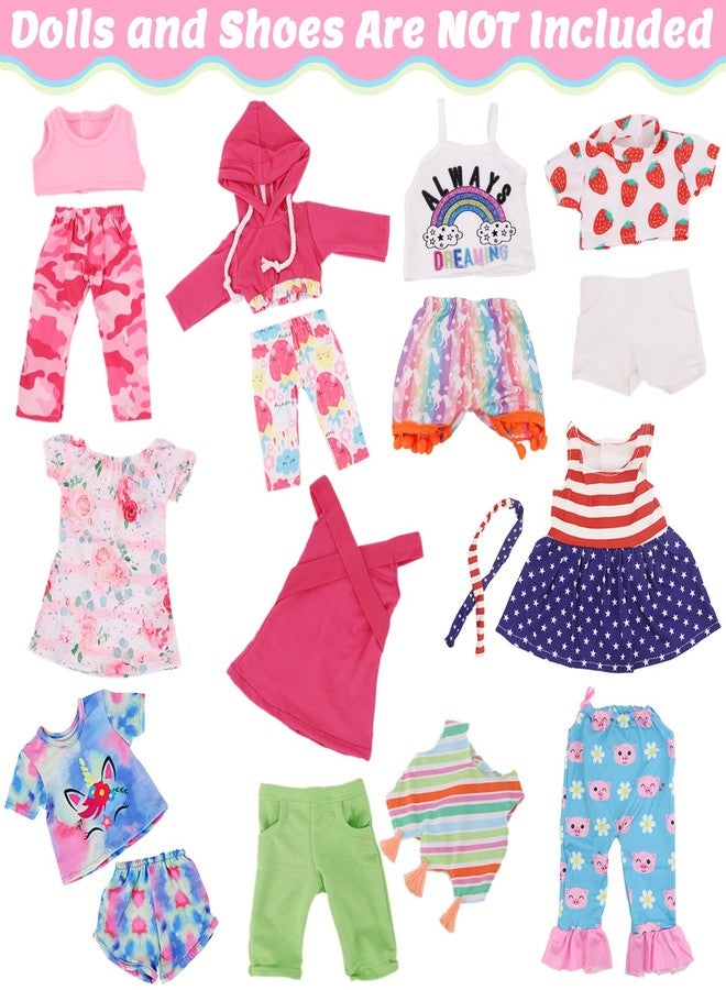 UNICORN ELEMENT 10 Sets American Doll Clothes Gift for 18 Inch Doll Clothes and Accessories Includeding 17 PCS Items Fit for 18 Inch Girl Doll - Image 2